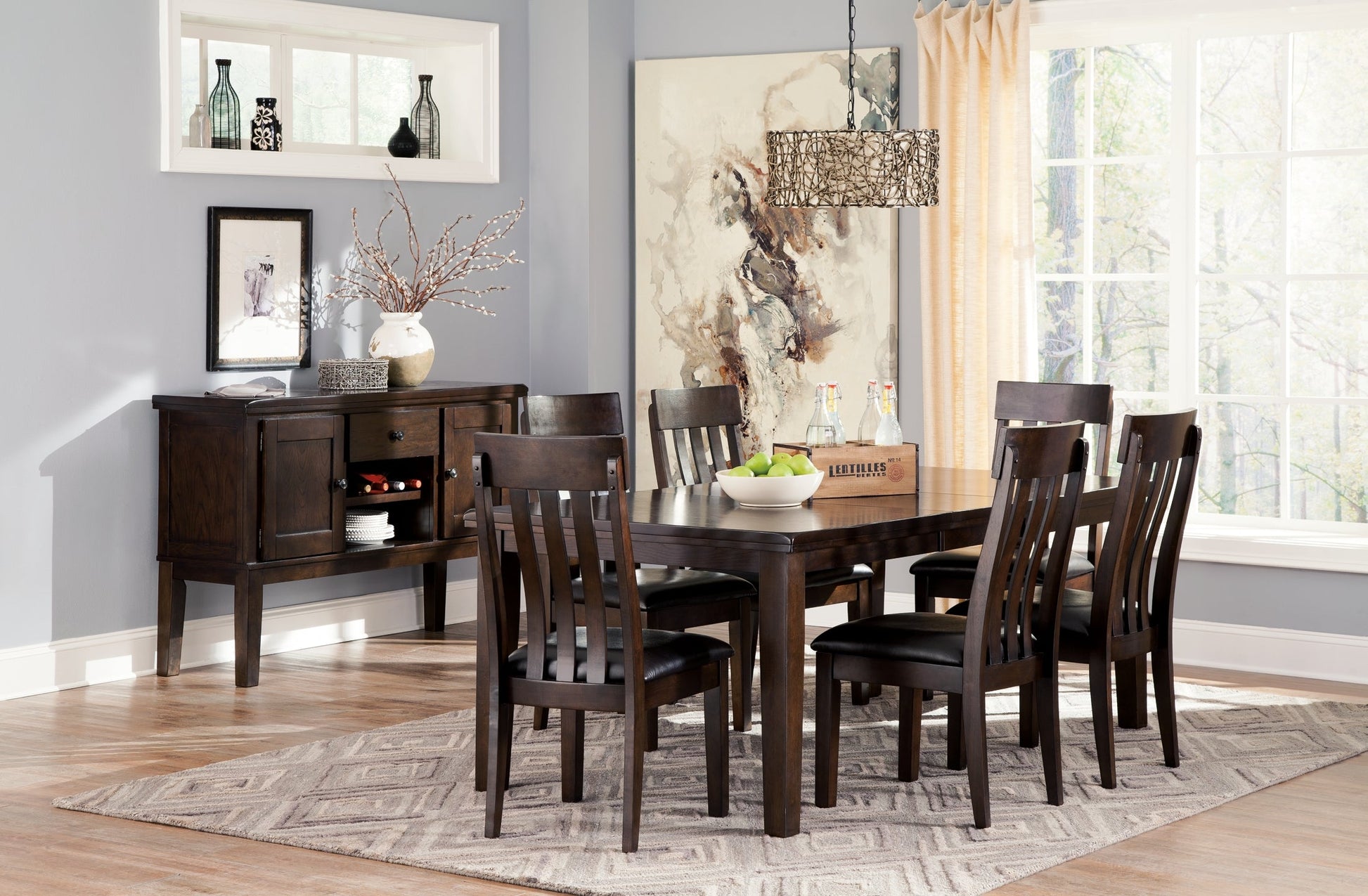 Haddigan Dining Table and 6 Chairs with Storage at Cloud 9 Mattress & Furniture furniture, home furnishing, home decor