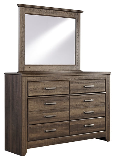 Juararo California King Poster Bed with Mirrored Dresser, Chest and Nightstand at Cloud 9 Mattress & Furniture furniture, home furnishing, home decor