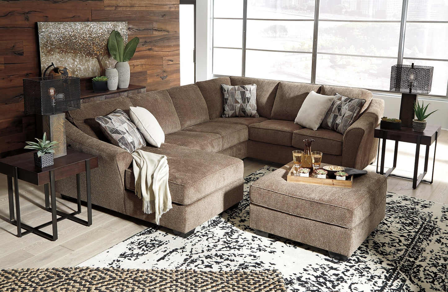 Graftin 3-Piece Sectional with Ottoman at Cloud 9 Mattress & Furniture furniture, home furnishing, home decor