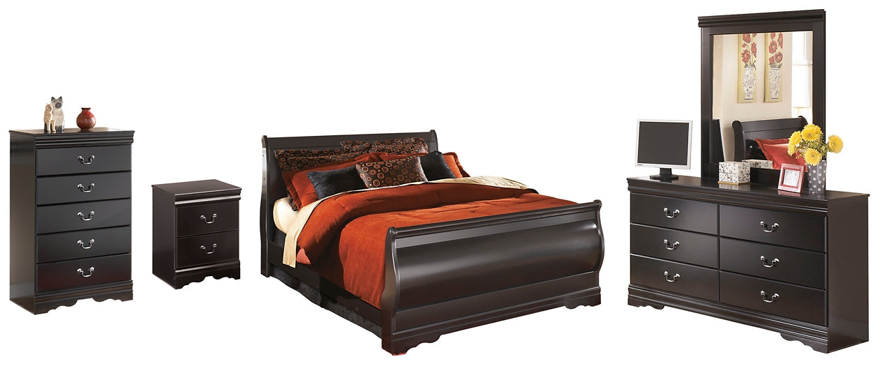 Huey Vineyard Queen Sleigh Bed with Mirrored Dresser, Chest and Nightstand at Cloud 9 Mattress & Furniture furniture, home furnishing, home decor