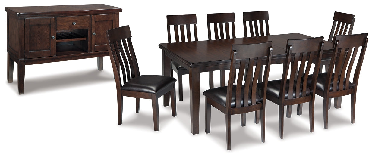 Haddigan Dining Table and 8 Chairs with Storage at Cloud 9 Mattress & Furniture furniture, home furnishing, home decor