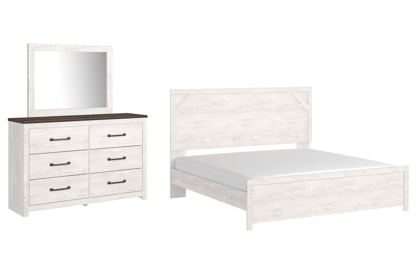 Gerridan King Panel Bed with Mirrored Dresser at Cloud 9 Mattress & Furniture furniture, home furnishing, home decor