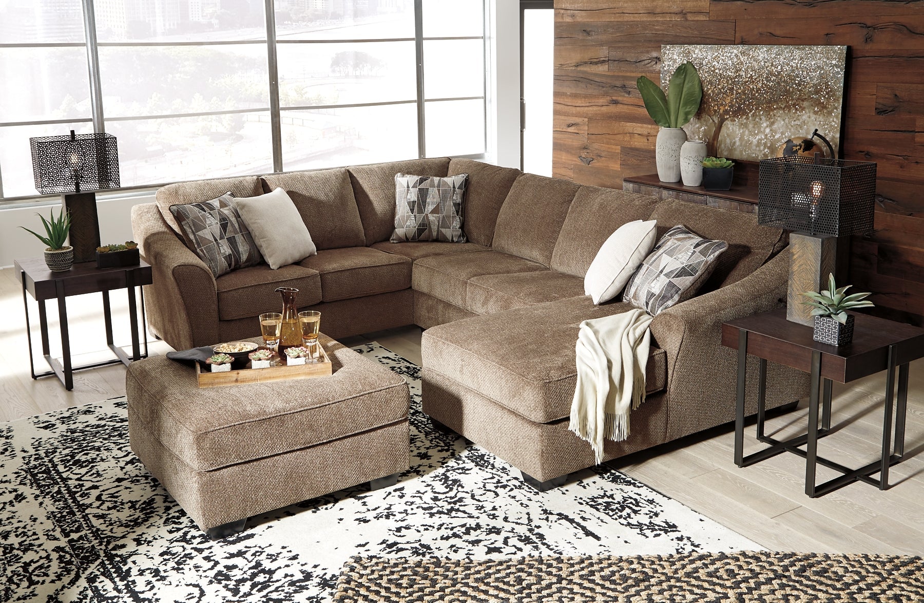 Graftin 3-Piece Sectional with Ottoman at Cloud 9 Mattress & Furniture furniture, home furnishing, home decor