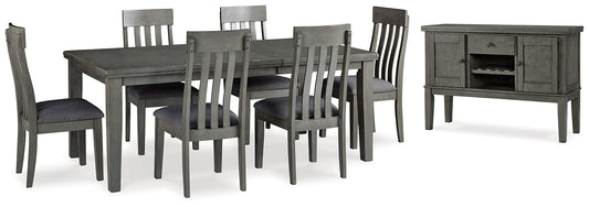 Hallanden Dining Table and 6 Chairs with Storage at Cloud 9 Mattress & Furniture furniture, home furnishing, home decor