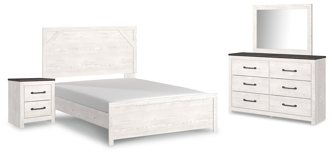 Gerridan Queen Panel Bed with Mirrored Dresser and Nightstand at Cloud 9 Mattress & Furniture furniture, home furnishing, home decor