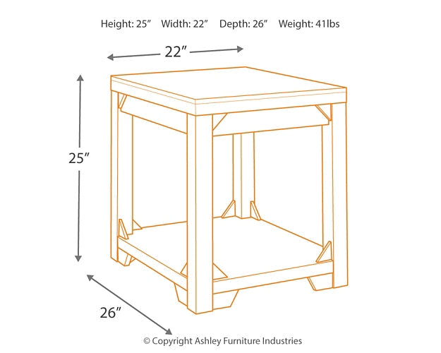 Fregine Rectangular End Table at Cloud 9 Mattress & Furniture furniture, home furnishing, home decor