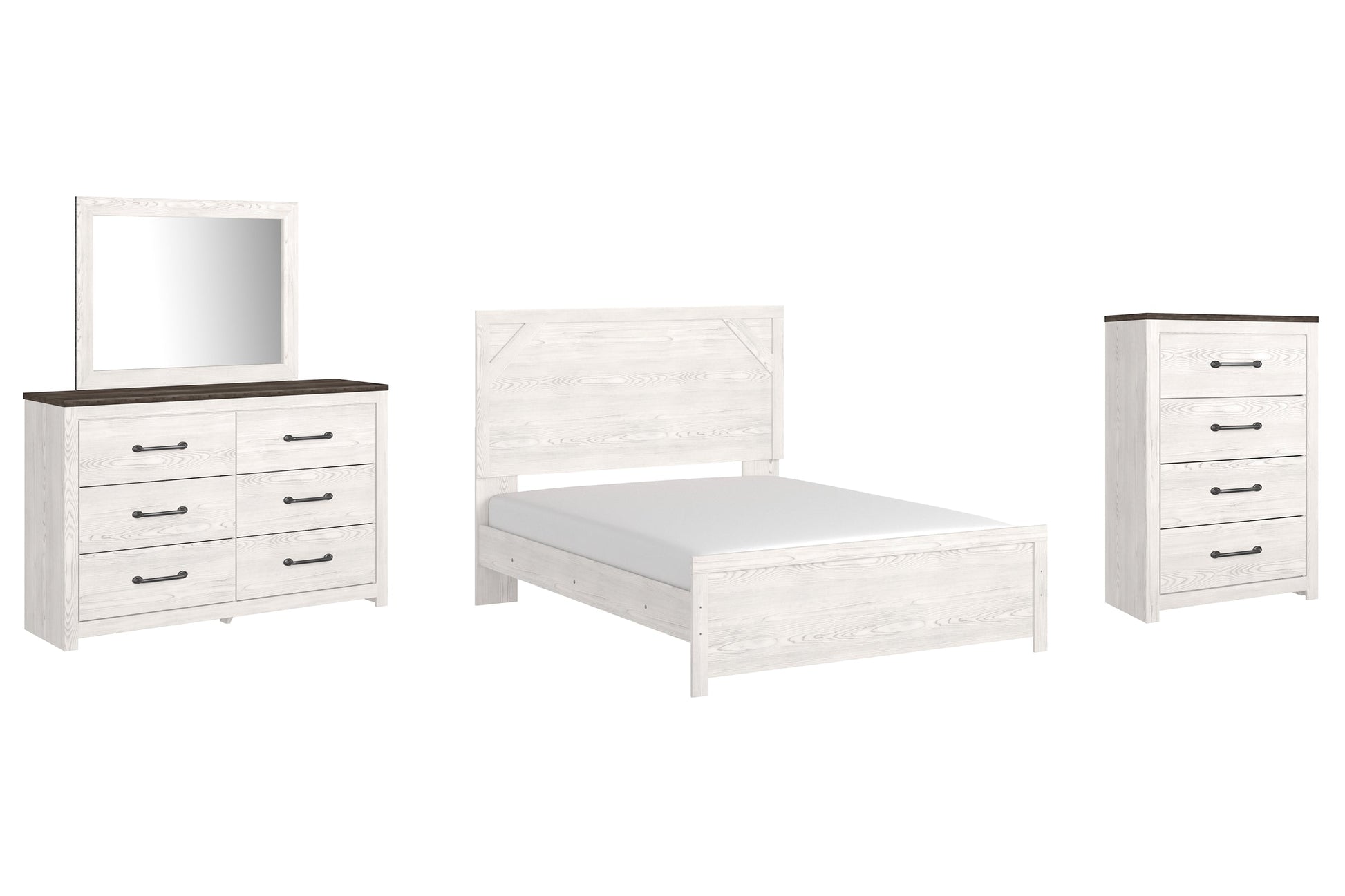 Gerridan Queen Panel Bed with Mirrored Dresser and Chest at Cloud 9 Mattress & Furniture furniture, home furnishing, home decor