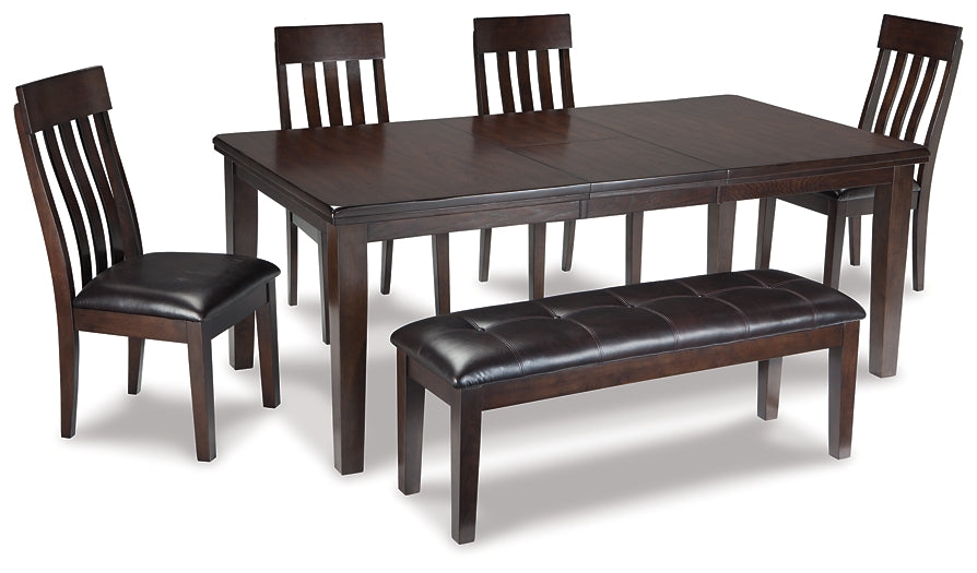 Haddigan Dining Table and 4 Chairs and Bench at Cloud 9 Mattress & Furniture furniture, home furnishing, home decor