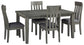 Hallanden Dining Table and 4 Chairs at Cloud 9 Mattress & Furniture furniture, home furnishing, home decor