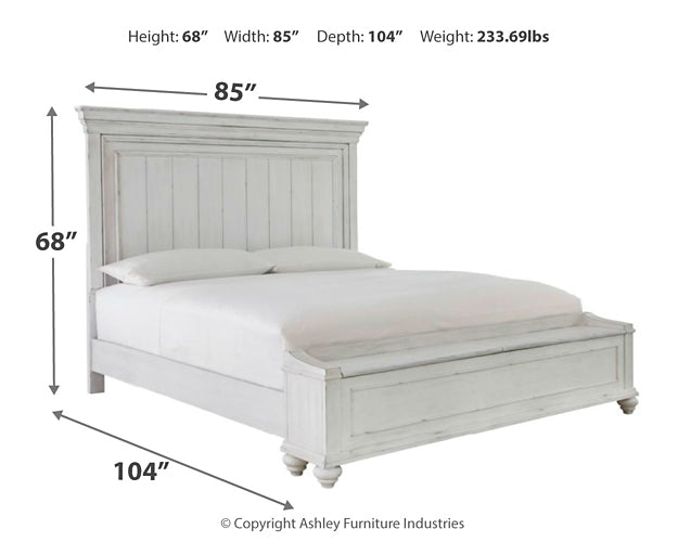 Kanwyn King Panel Bed with Storage with Mirrored Dresser at Cloud 9 Mattress & Furniture furniture, home furnishing, home decor