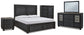 Foyland Queen Panel Storage Bed with Mirrored Dresser, Chest and Nightstand at Cloud 9 Mattress & Furniture furniture, home furnishing, home decor