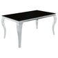 Carone Rectangular 61-inch Glass Top Dining Table Black