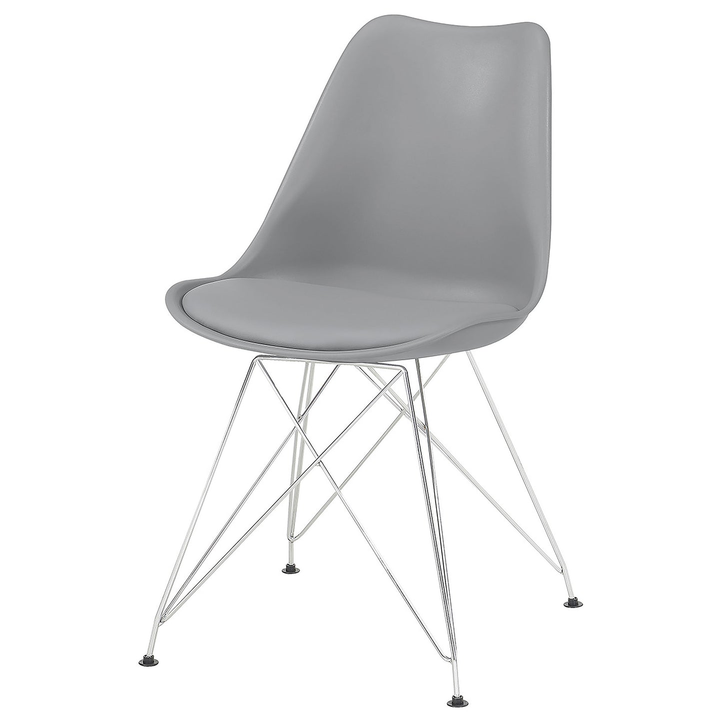 Juniper Polypropylene Dining Side Chair Grey (Set of 2)