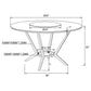 Abby Round 54-inch Lazy Susan Dining Table White High Gloss