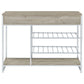 Melrose 2-drawer Home Bar Storage with Wine Rack Grey