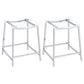 Jovani Acrylic Backless Counter Stool Chrome (Set of 2)