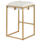 Nadia Upholstered Backless Counter Stool Beige (Set of 2)