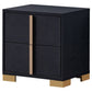 Marceline 2-drawer Nightstand Black