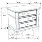 Manchester 3-drawer Nightstand Wheat Brown