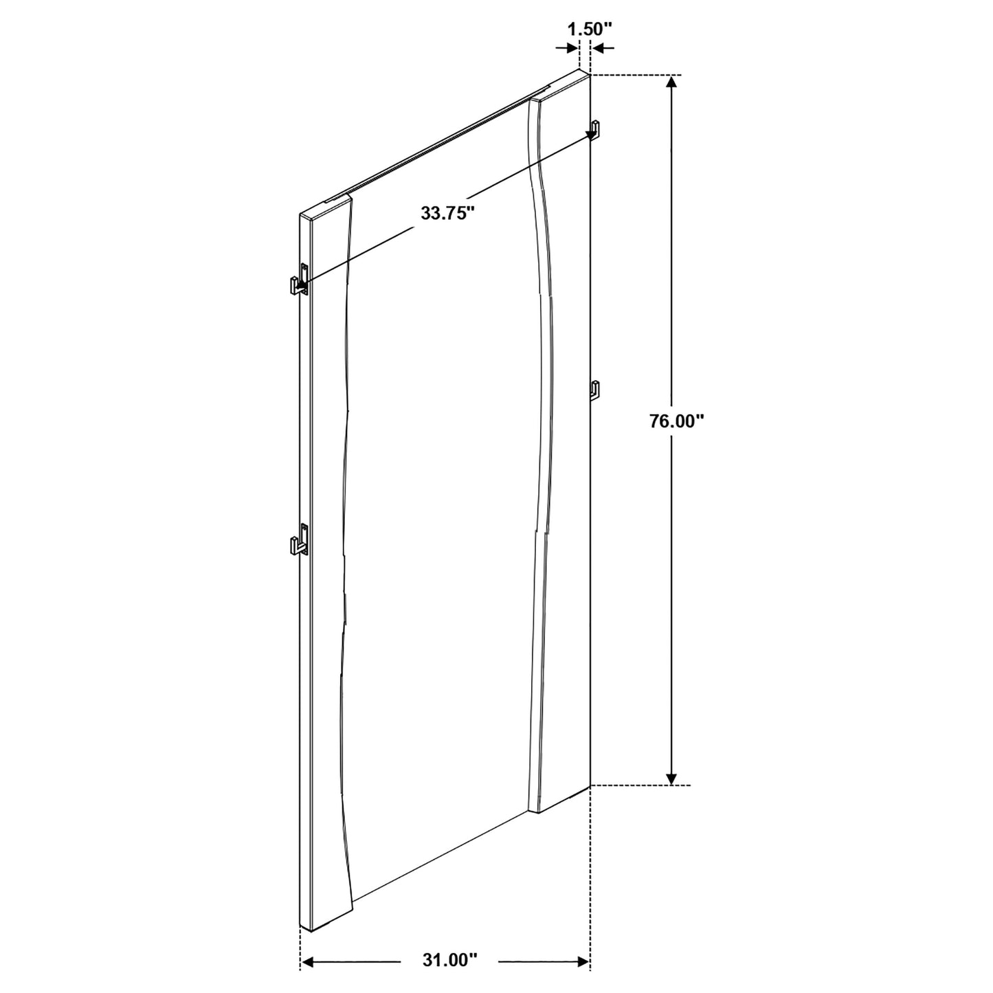 Winslow 31 x 76 Inch Standing Floor Mirror Smokey Walnut