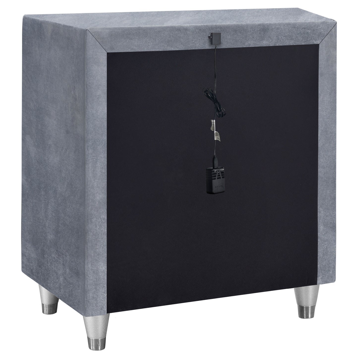 Antonella Upholstered 3-drawer Nightstand Grey