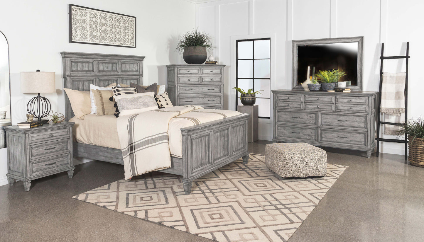 Avenue 3-drawer Nightstand Weathered Grey