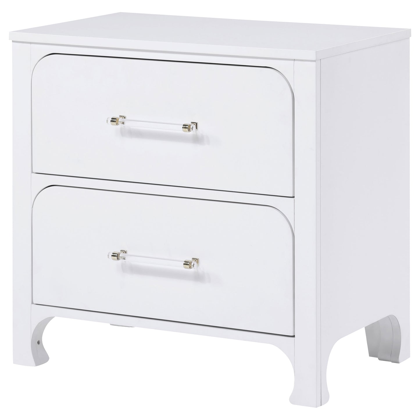 Anastasia 2-drawer Nightstand Pearl White