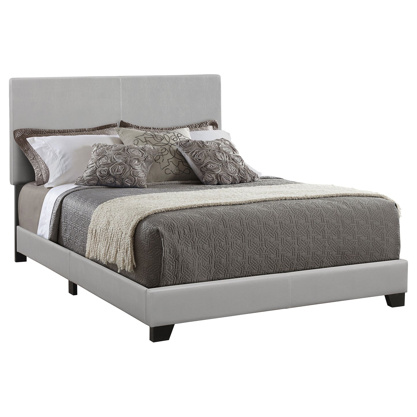 Dorian Upholstered Eastern King Panel Bed Grey