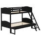 Arlo Wood Twin Over Full Bunk Bed Black