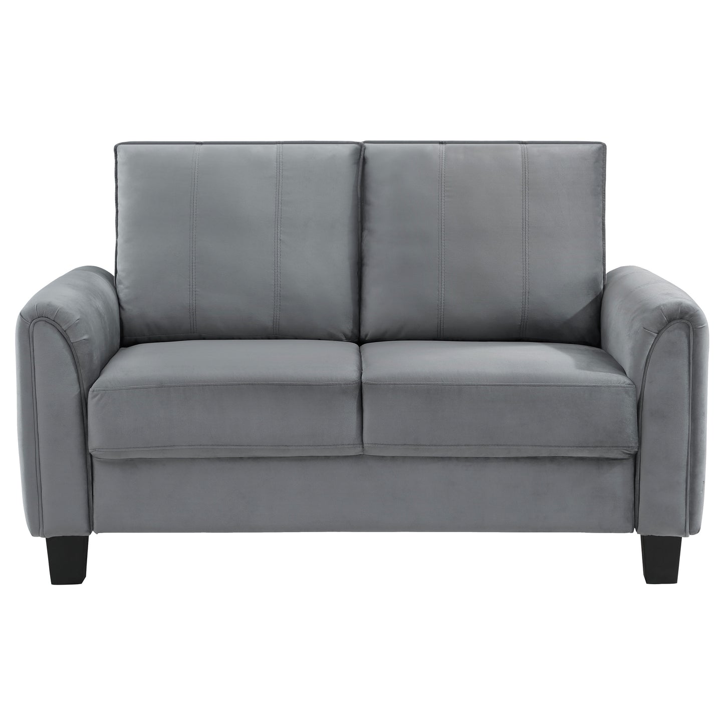 Davis 3-piece Upholstered Rolled Arm Sofa Grey