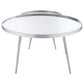 Kaelyn 2-Piece Round Mirror Top Nesting Coffee Table Chrome