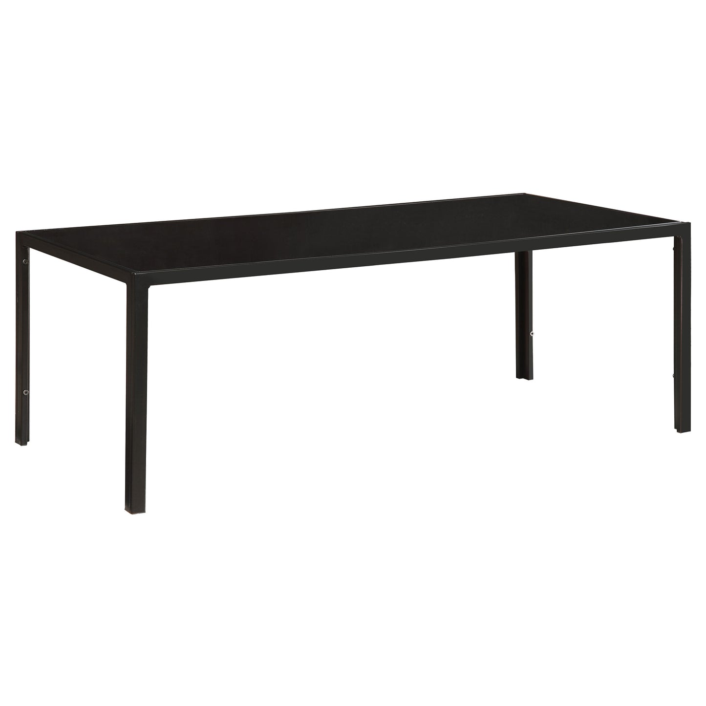 Brock Rectangular Glass Top Coffee Table Set Black