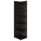 Alder 71-inch 6-shelf Corner Bookcase Cappuccino