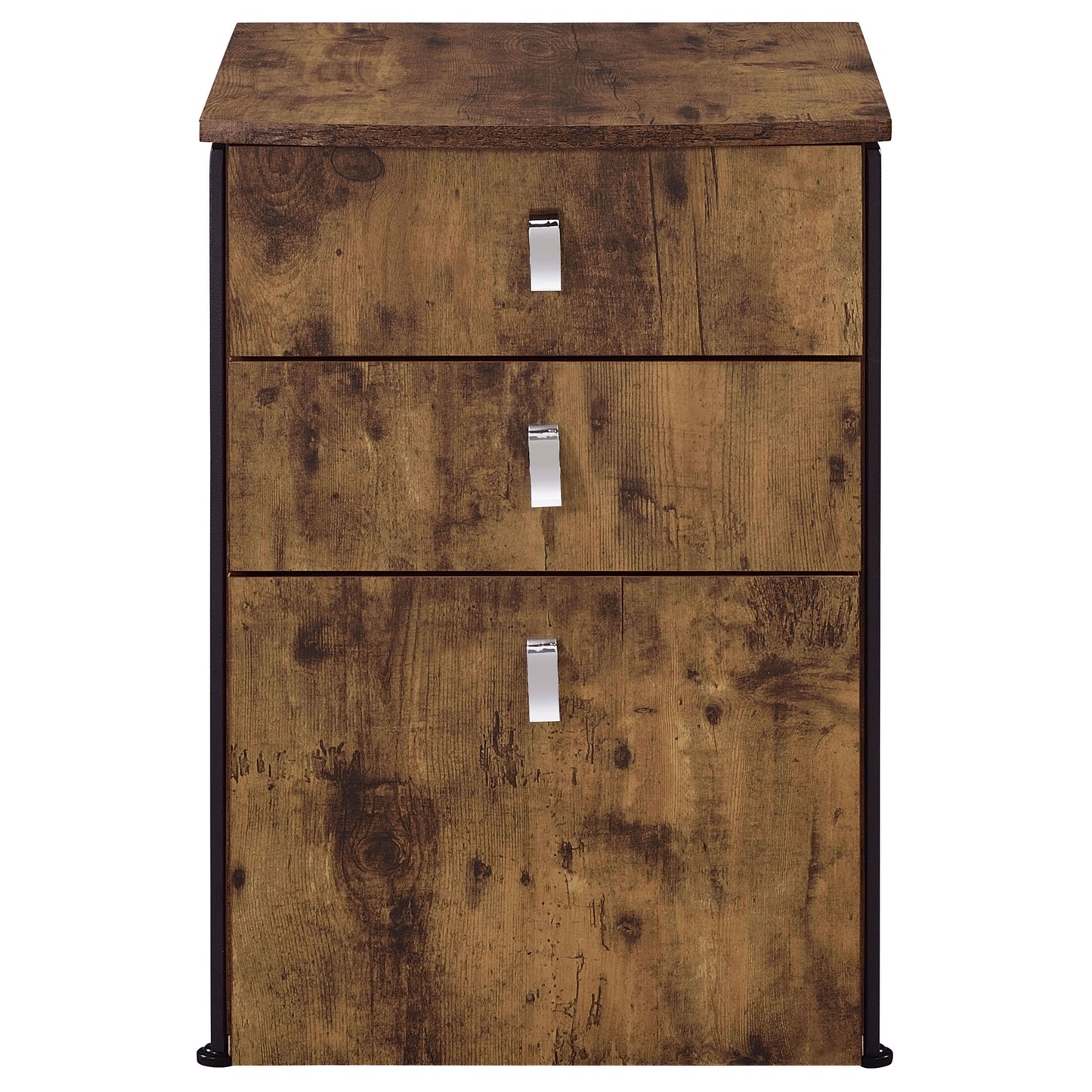 Estrella 2-piece Office Desk File Cabinet Set Rustic Nutmeg