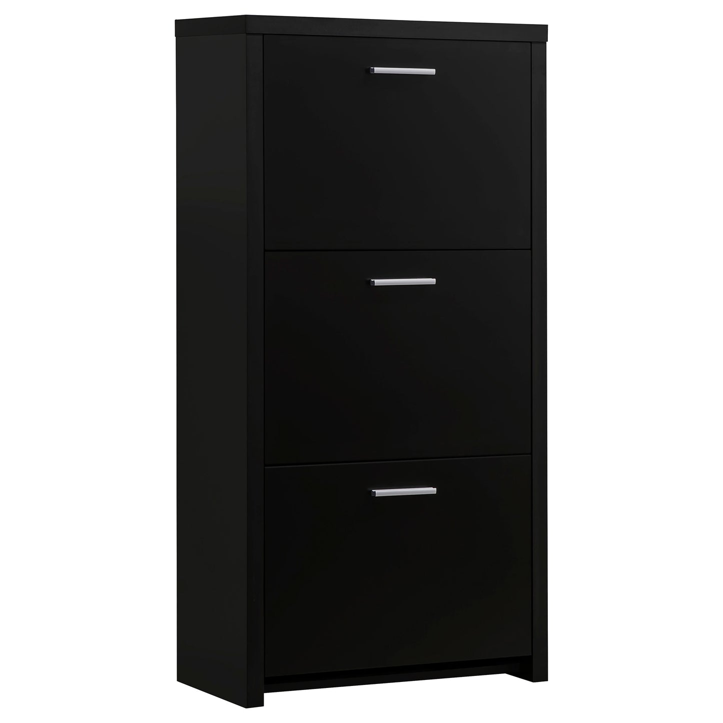 Vivian 3-drawer Engineered Wood Shoe Cabinet Black