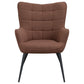 Isla Upholstered Flared Arm Tufted Accent Chair Rust