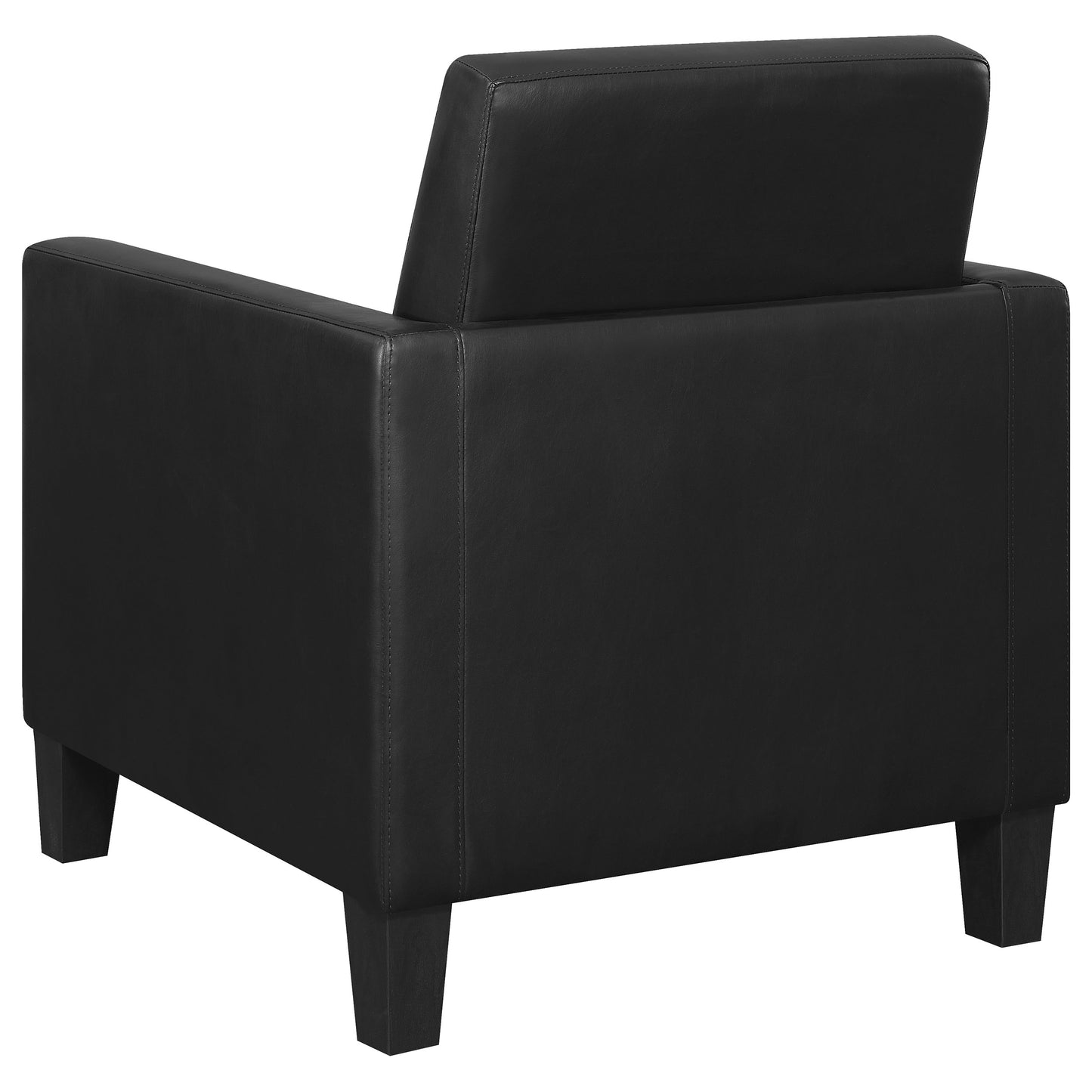 Julio Upholstered Track Arm Accent Chair Black