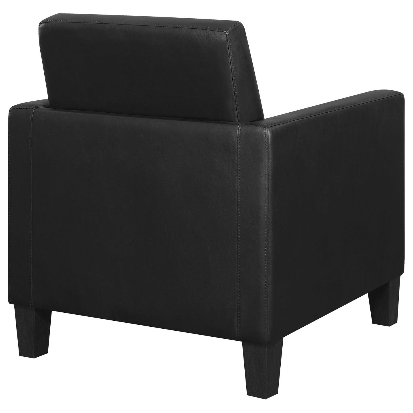 Julio Upholstered Track Arm Accent Chair Black