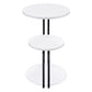 Hilly 3-tier Round Accent Side Table White and Black