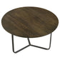 Yaritza Round Mango Wood Coffee Table Natural and Gunmetal