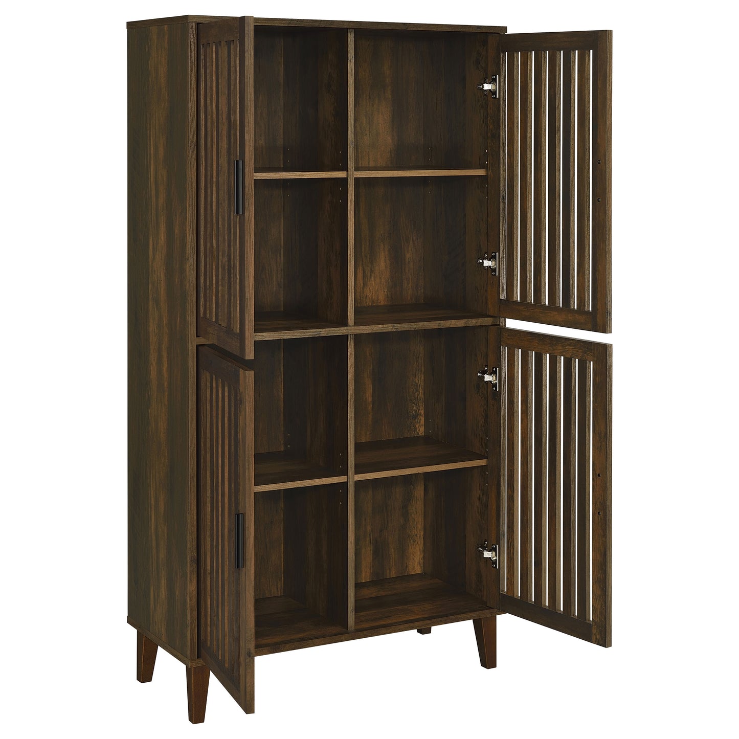 Elouise 4-door Engineered Wood Tall Accent Cabinet Dark Pine