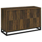 Ryatt 4-door Engineered Wood Accent Cabinet Dark Pine