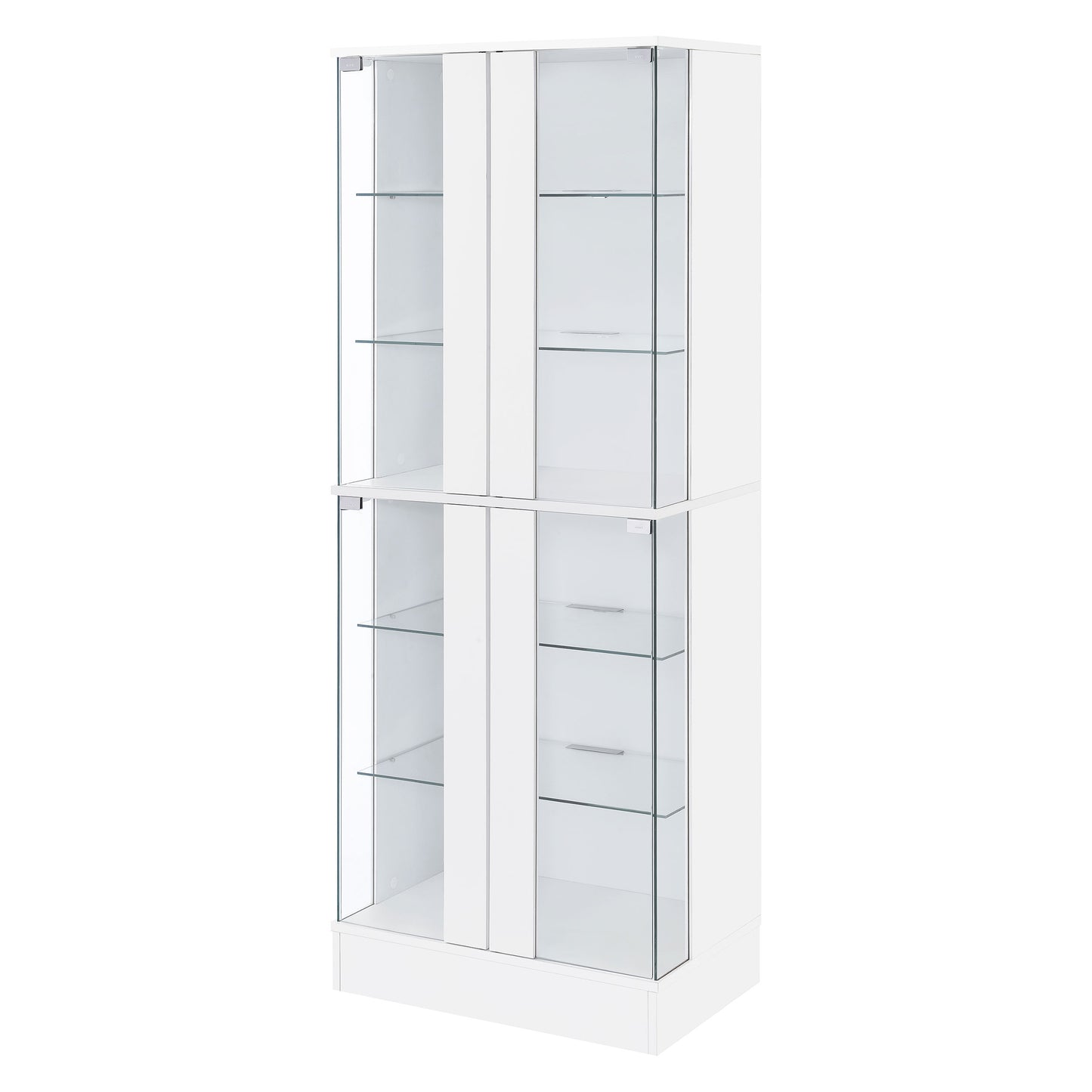 Cabra 4-door LED Curio Display Cabinet White High Gloss