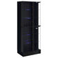 Cabra 4-door LED Curio Display Cabinet Black High Gloss