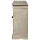 Kiara 4-door Wood Lattice Storage Accent Cabinet Light Honey