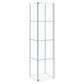 Bellatrix 4-shelf Clear Glass Curio Cabinet White