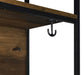 Quincy 2-door Coat Rack Hall Tree Storage Bench Dark Pine